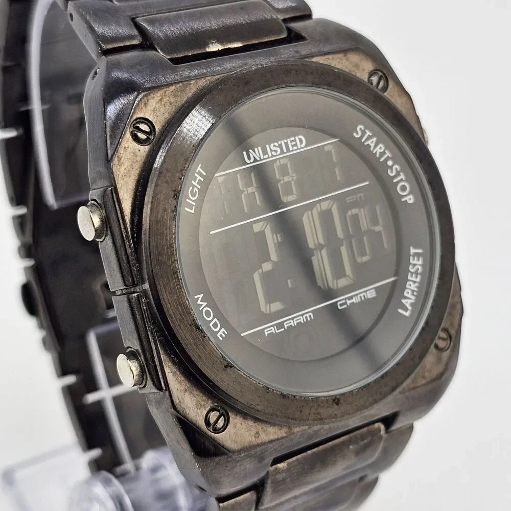Kenneth Cole Unlisted Men Digital Watch 44MM Black Bracelet Band 7
